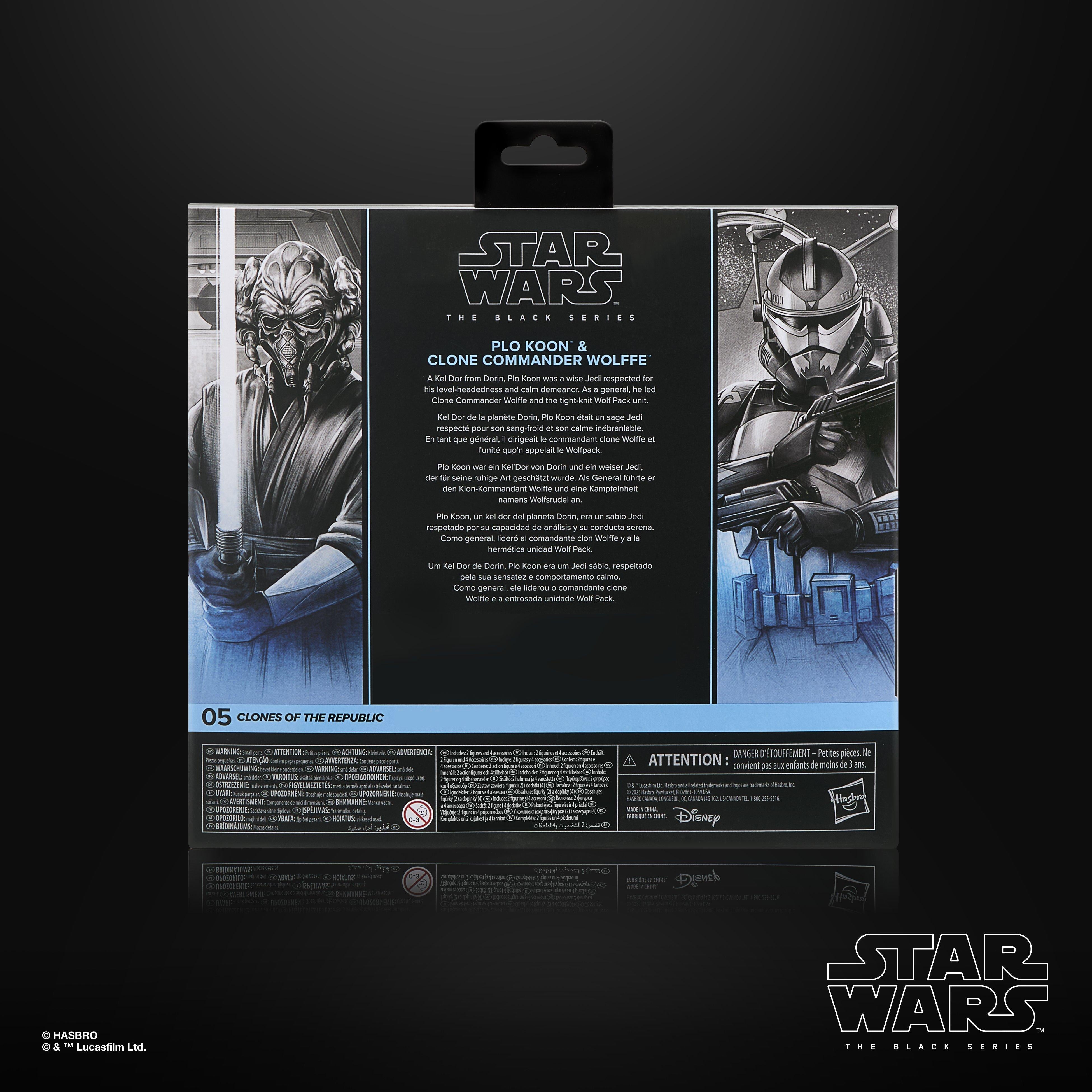 STAR WARS The Black Series Plo Koon & Clone Commander Wolffe